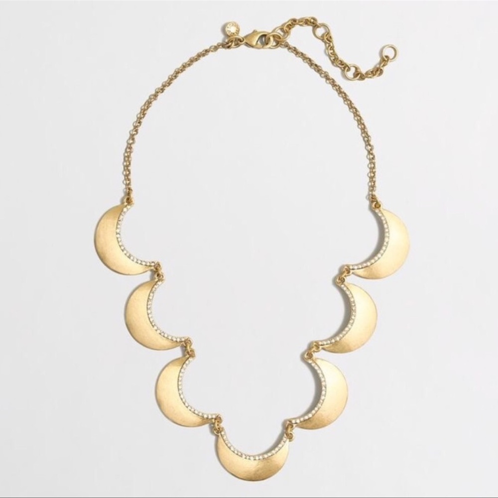 J. Crew Crystal-Lined Scalloped Necklace